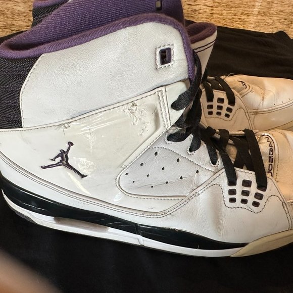 NIKE AIR JORDAN SC-1 538698 Size 13 White, Black, Purple Accent